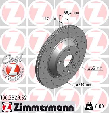 Zimmermann 100.3329.52 - Əyləc Diski furqanavto.az