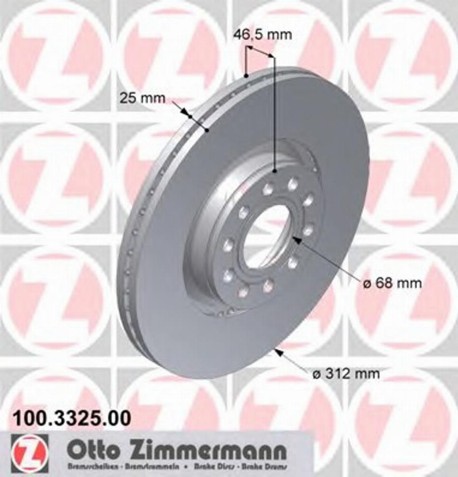 Zimmermann 100.3325.00 - Əyləc Diski furqanavto.az