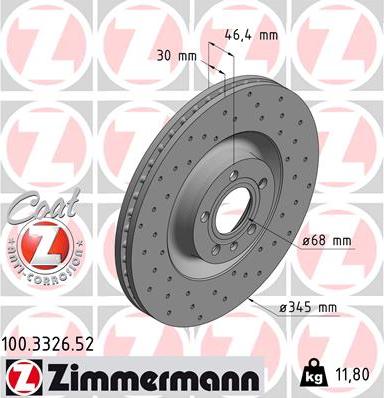 Zimmermann 100.3326.52 - Əyləc Diski furqanavto.az