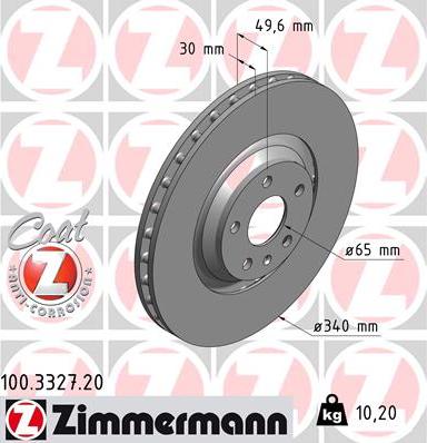 Zimmermann 100.3327.20 - Əyləc Diski furqanavto.az