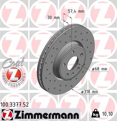 Zimmermann 100.3377.52 - Əyləc Diski furqanavto.az