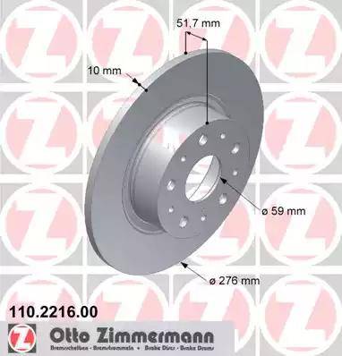 Zimmermann 110.2216.00 - Əyləc Diski furqanavto.az
