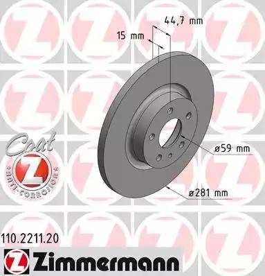 Zimmermann 110.2211.20 - Əyləc Diski furqanavto.az