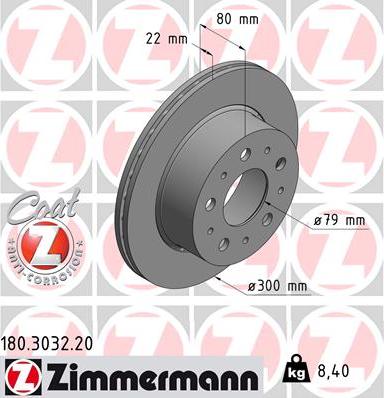 Zimmermann 180.3032.20 - Əyləc Diski furqanavto.az