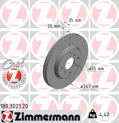 Zimmermann 180.3021.20 - Əyləc Diski furqanavto.az