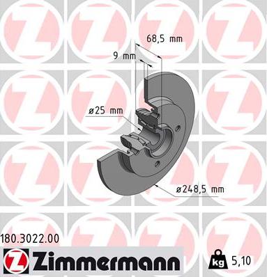 Zimmermann 180.3022.00 - Əyləc Diski furqanavto.az