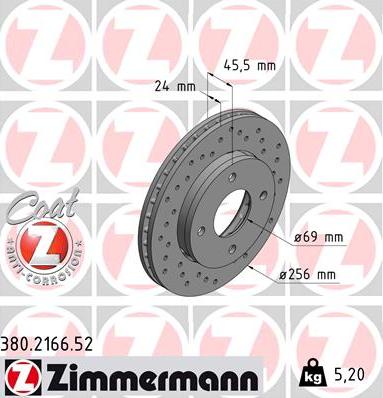 Zimmermann 380.2166.52 - Əyləc Diski furqanavto.az