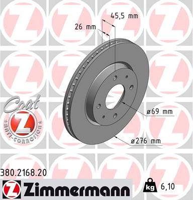 Zimmermann 380.2168.20 - Əyləc Diski furqanavto.az