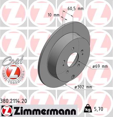 Zimmermann 380.2114.20 - Əyləc Diski furqanavto.az