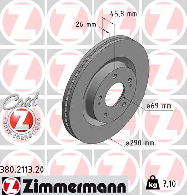 Zimmermann 380.2113.20 - Əyləc Diski furqanavto.az