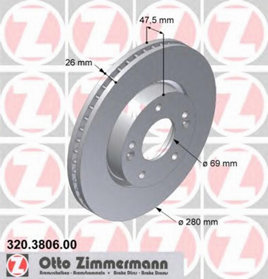 Zimmermann 320.3806.00 - Əyləc Diski furqanavto.az