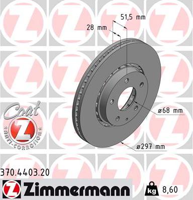 Zimmermann 370.4403.20 - Əyləc Diski furqanavto.az