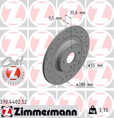 Zimmermann 370.4402.52 - Əyləc Diski furqanavto.az