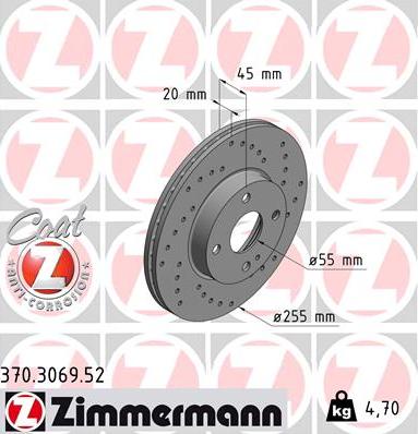 Zimmermann 370.3069.52 - Əyləc Diski furqanavto.az