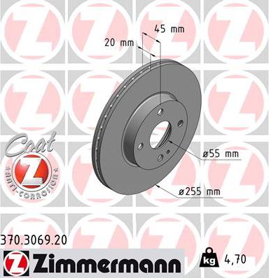 Zimmermann 370.3069.20 - Əyləc Diski furqanavto.az