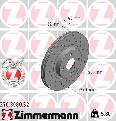 Zimmermann 370.3080.52 - Əyləc Diski furqanavto.az