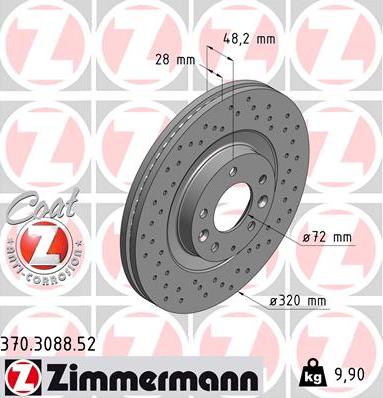 Zimmermann 370.3088.52 - Əyləc Diski furqanavto.az