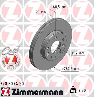 Zimmermann 370.3074.20 - Əyləc Diski furqanavto.az