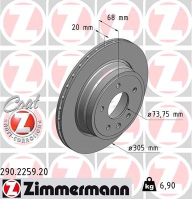 Zimmermann 290.2259.20 - Əyləc Diski furqanavto.az