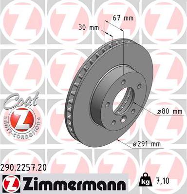 Zimmermann 290.2257.20 - Əyləc Diski furqanavto.az