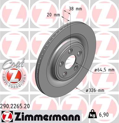 Zimmermann 290.2265.20 - Əyləc Diski furqanavto.az