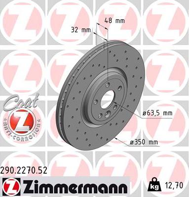 Zimmermann 290.2270.52 - Əyləc Diski furqanavto.az