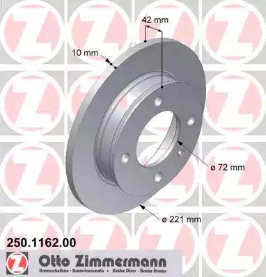 Zimmermann 250.1162.00 - Əyləc Diski furqanavto.az