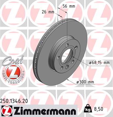 Zimmermann 250.1346.20 - Əyləc Diski furqanavto.az