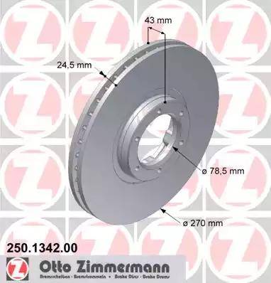 Zimmermann 250.1342.00 - Əyləc Diski furqanavto.az