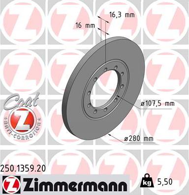 Zimmermann 250.1359.20 - Əyləc Diski furqanavto.az