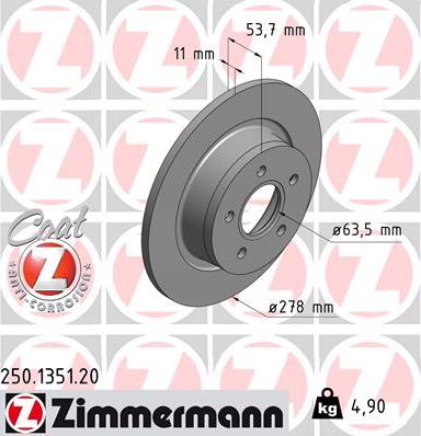 Zimmermann 250.1351.20 - Əyləc Diski furqanavto.az