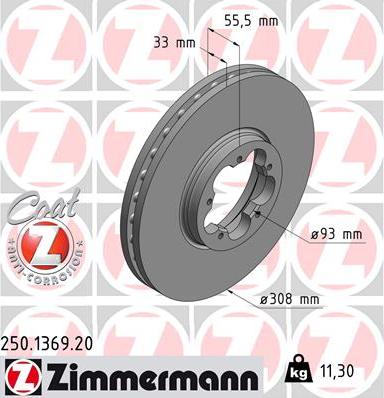 Zimmermann 250.1369.20 - Əyləc Diski furqanavto.az