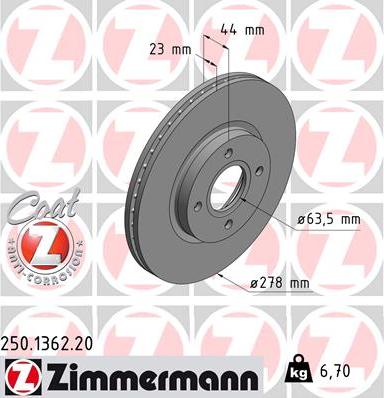 Zimmermann 250.1362.20 - Əyləc Diski furqanavto.az