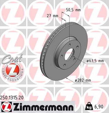 Zimmermann 250.1315.20 - Əyləc Diski furqanavto.az