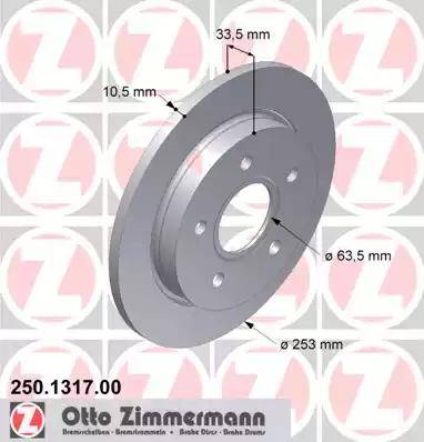 Zimmermann 250.1317.00 - Əyləc Diski furqanavto.az