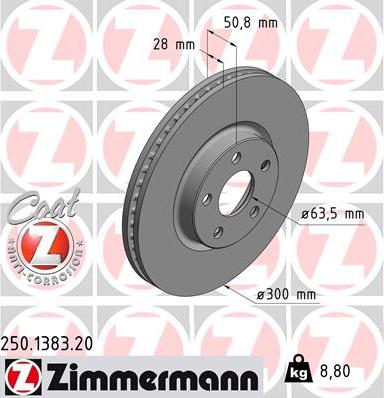 Zimmermann 250.1383.20 - Əyləc Diski furqanavto.az