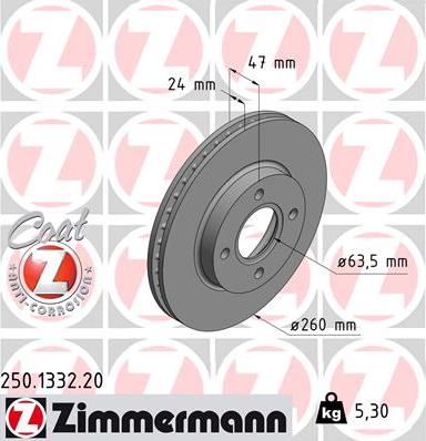 Zimmermann 250.1332.20 - Əyləc Diski furqanavto.az