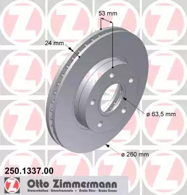 Zimmermann 250.1337.00 - Əyləc Diski furqanavto.az