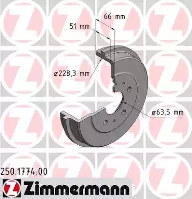 Zimmermann 250.1774.00 - Əyləc barabanı furqanavto.az