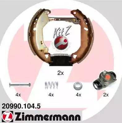 Zimmermann 20990.104.5 - Əyləc Başlığı Dəsti furqanavto.az