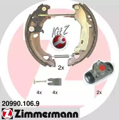 Zimmermann 20990.106.9 - Əyləc Başlığı Dəsti furqanavto.az