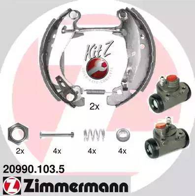 Zimmermann 20990.103.5 - Əyləc Başlığı Dəsti furqanavto.az