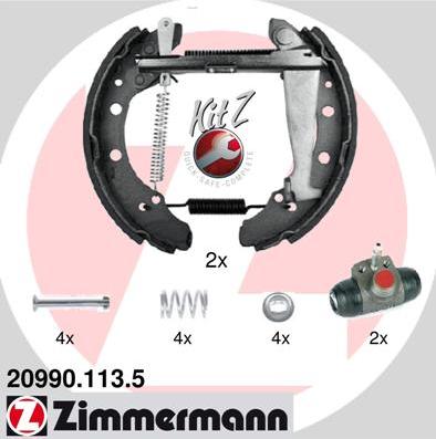 Zimmermann 20990.113.5 - Əyləc Başlığı Dəsti furqanavto.az