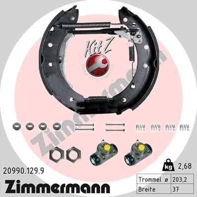 Zimmermann 20990.129.9 - Əyləc Başlığı Dəsti furqanavto.az