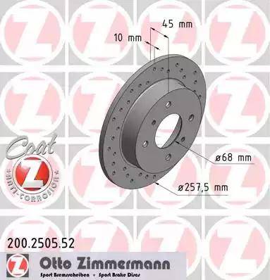 Zimmermann 200.2505.52 - Əyləc Diski furqanavto.az