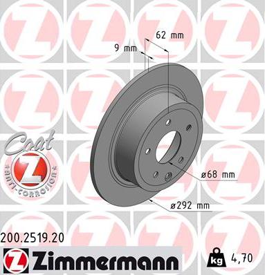 Zimmermann 200.2519.20 - Əyləc Diski furqanavto.az