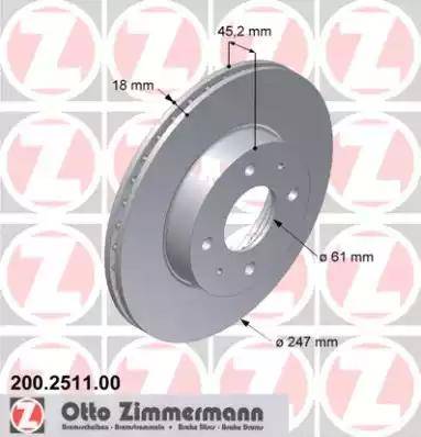 Zimmermann 200.2511.00 - Əyləc Diski furqanavto.az