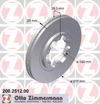 Zimmermann 200.2512.00 - Əyləc Diski furqanavto.az