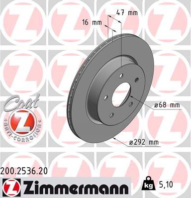 Zimmermann 200.2536.20 - Əyləc Diski furqanavto.az