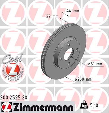 Zimmermann 200.2525.20 - Əyləc Diski furqanavto.az